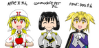 Apple -tan Commodore PET-tan Atari DOS-tan wiki avatar scrap art - appleII-commodorePET-atariDOStans